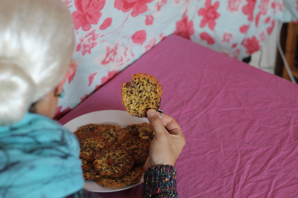 mary berry eating cookie