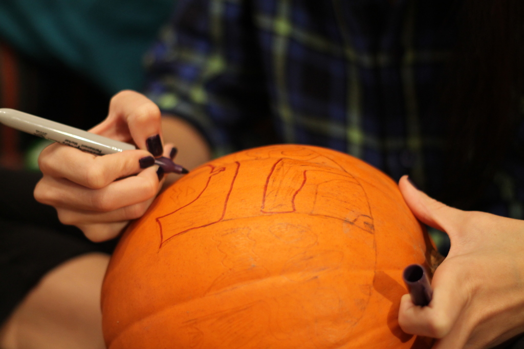 drawing pumpkin