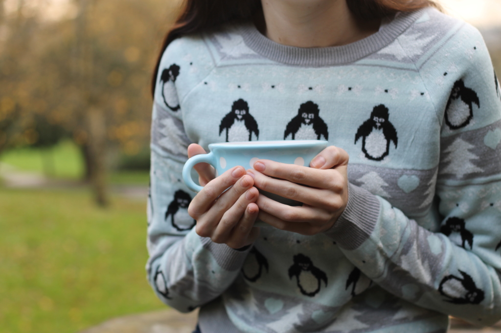 mug and penguins