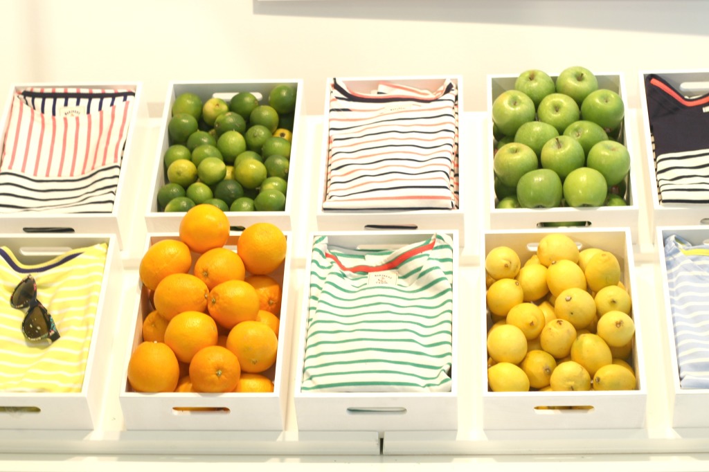 shirts and fruits