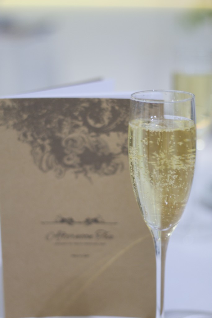 champers and menu