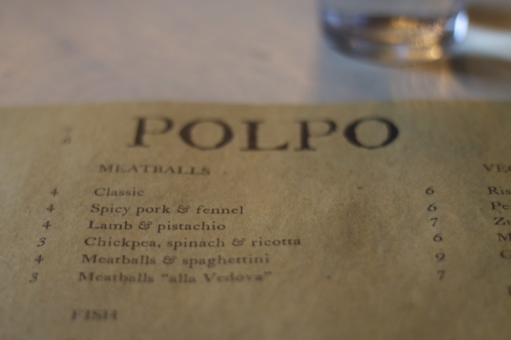 polpo menu