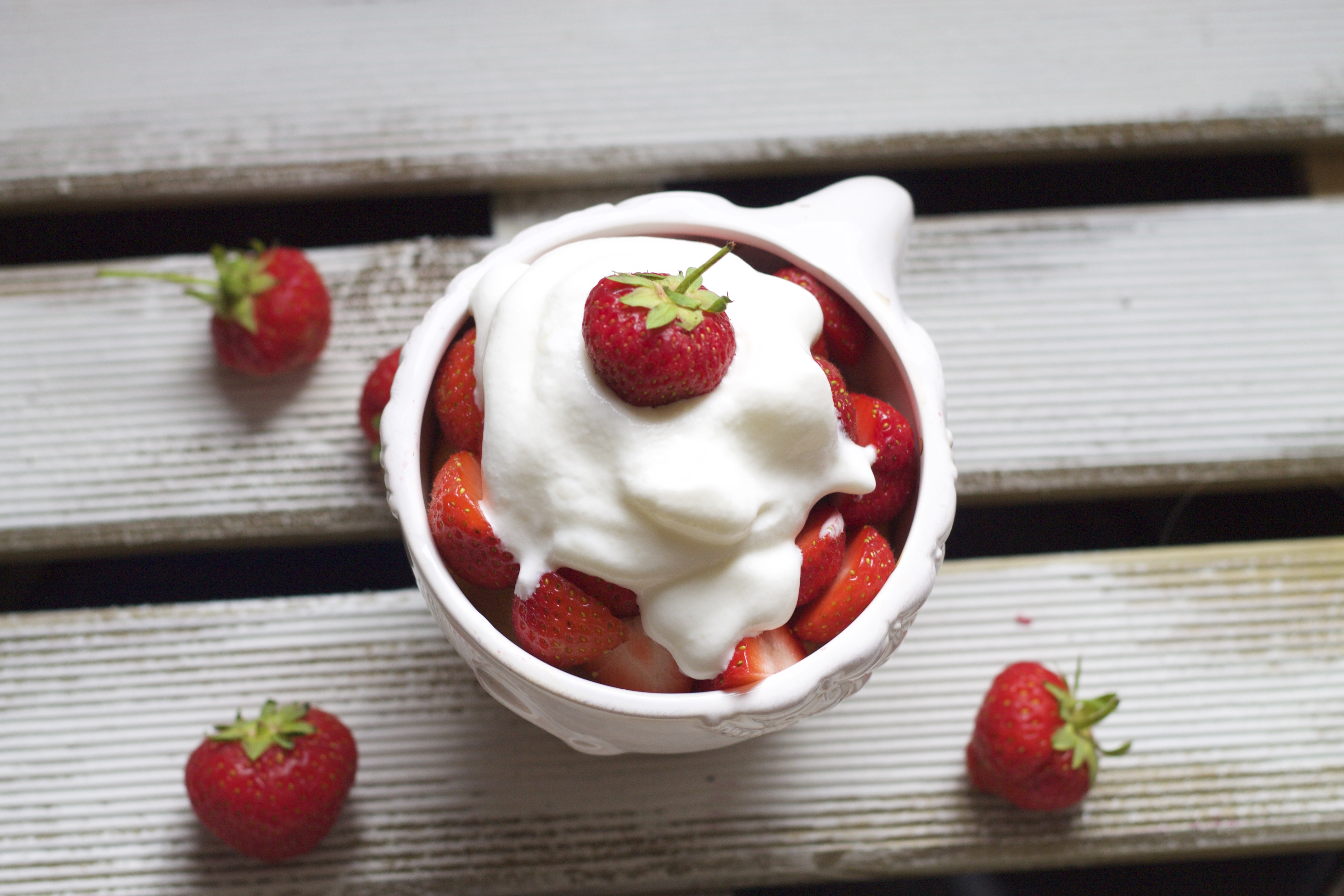 Strawberry and cream bukkake