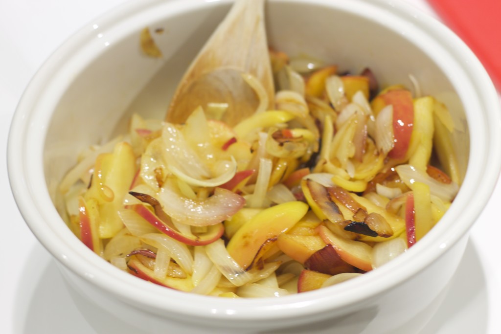 stewed apples and onions