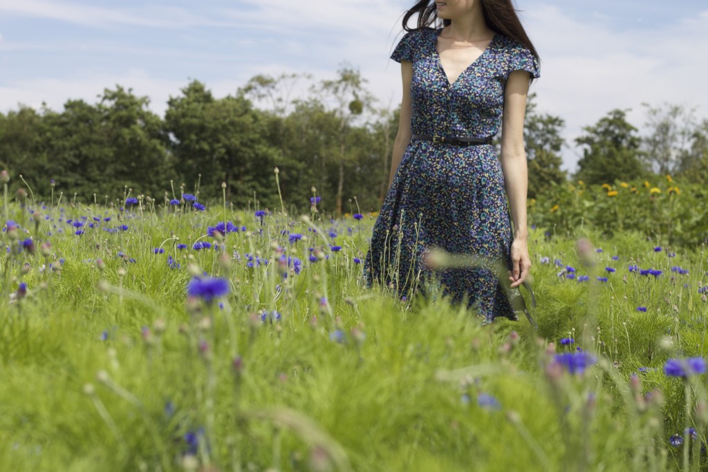 yumi dress in field