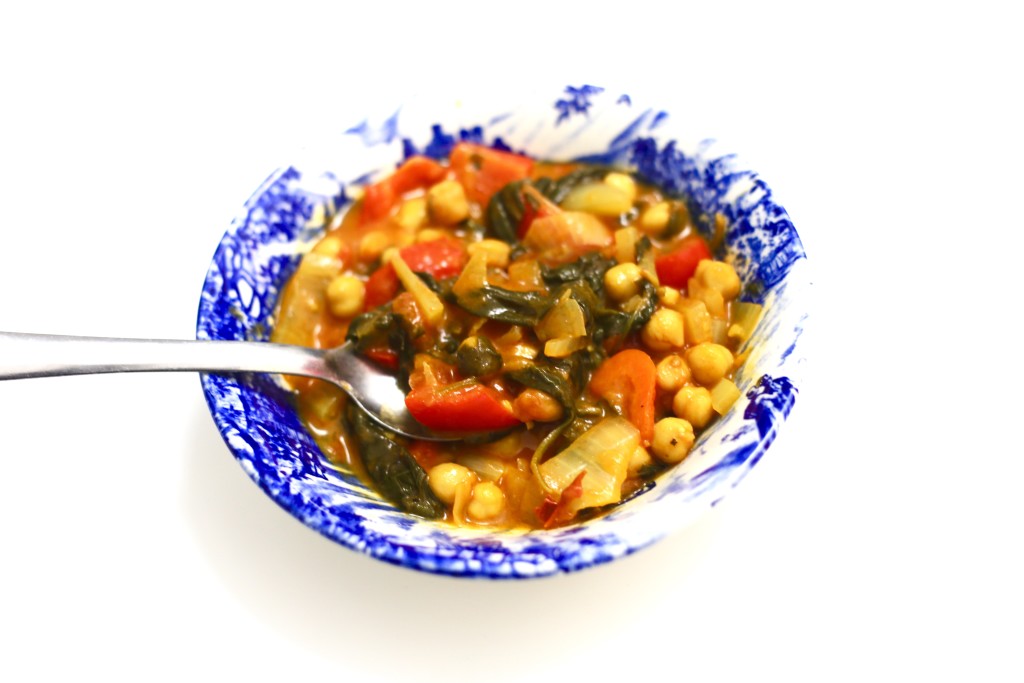 bowl of spicy chickpeas