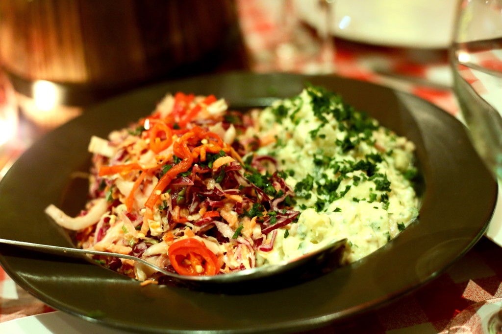 potato salad and coleslaw