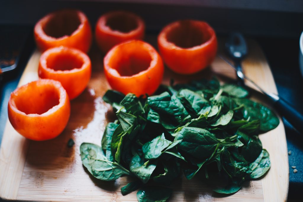 tomatoes and spinach
