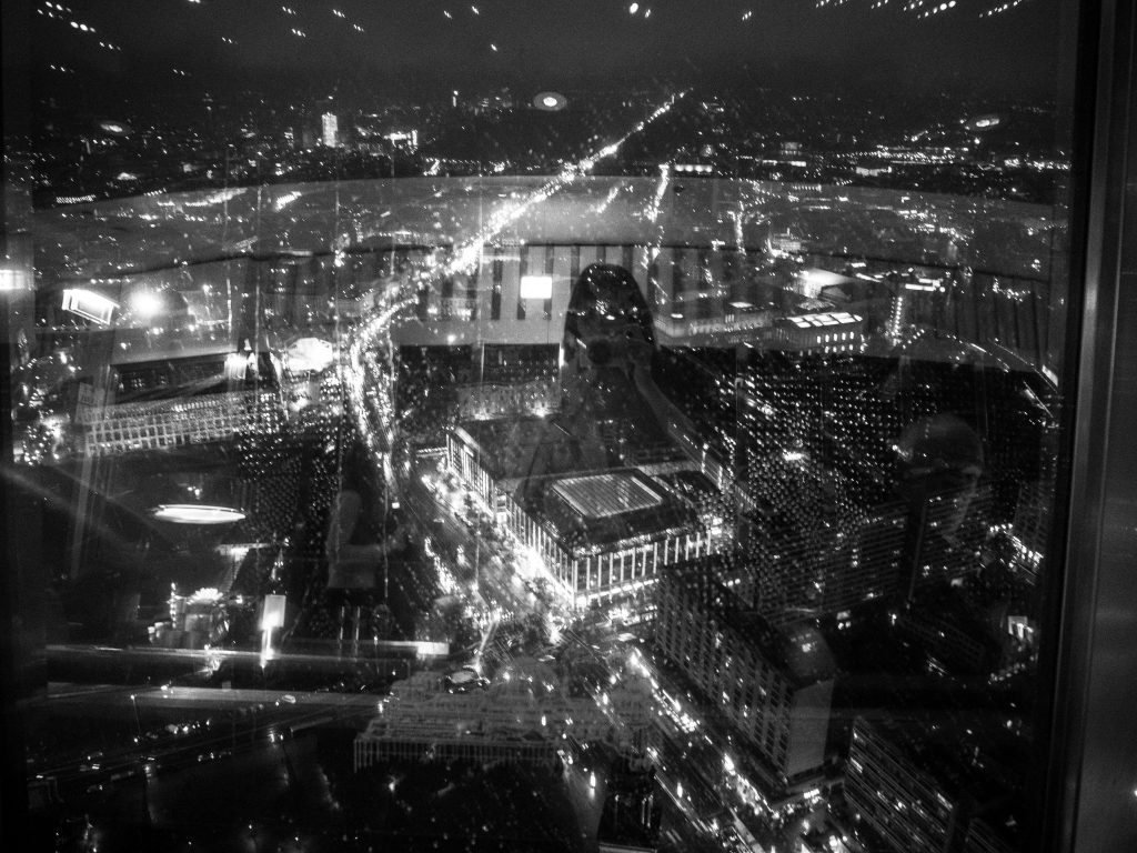 black and white view of berlin