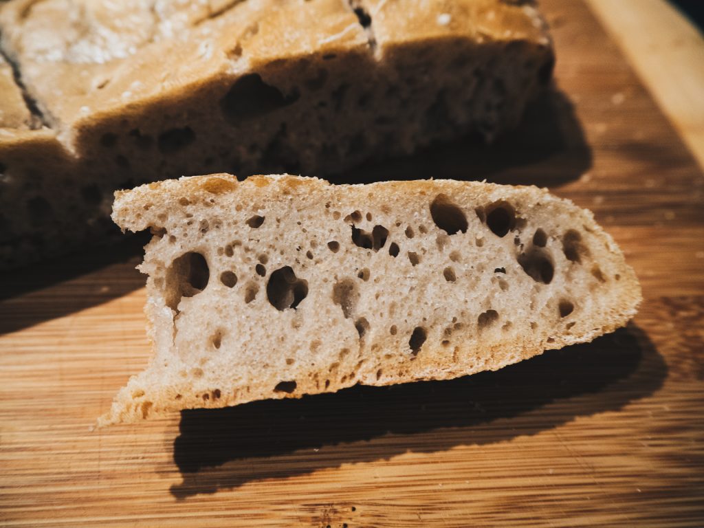 crumb of sourdough bread