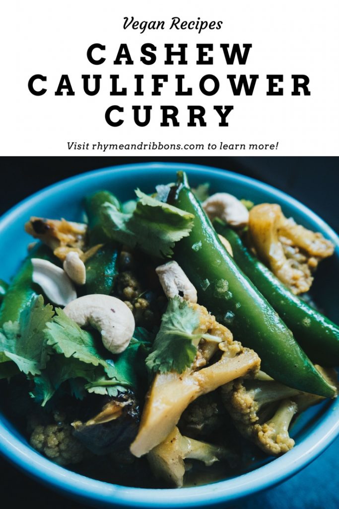 vegan cashew cauliflower curry
