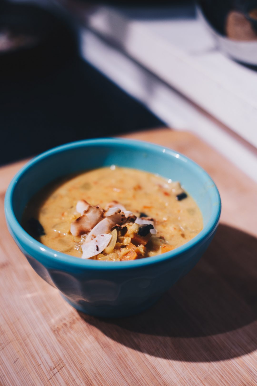 vegan coconut lentil soup