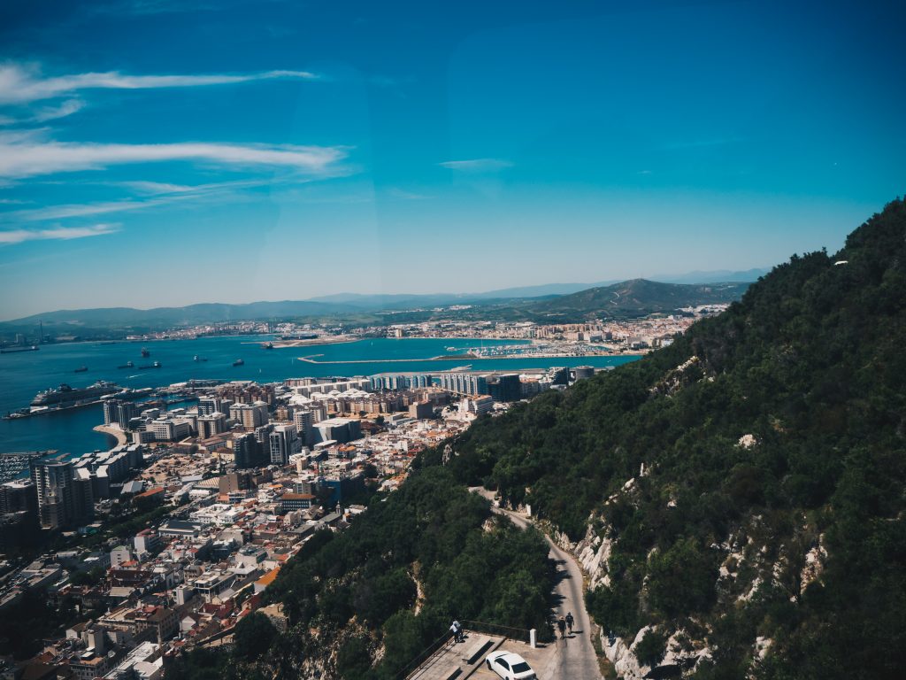 view of gibraltar from above 