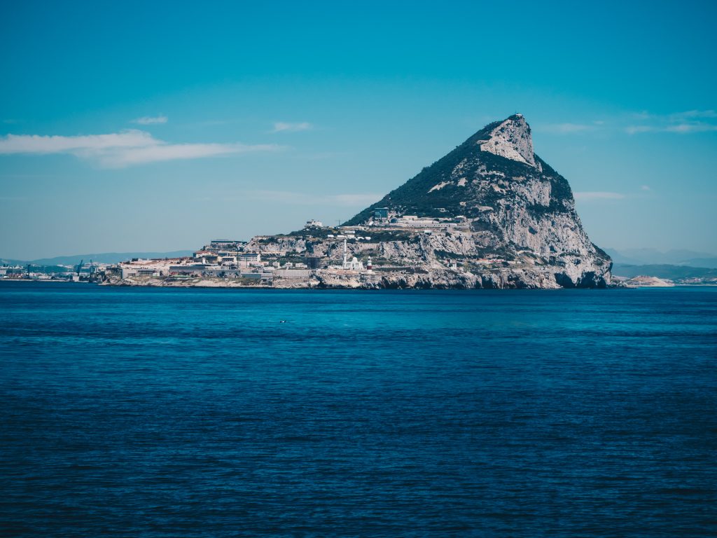 rock of gibraltar from a distance 