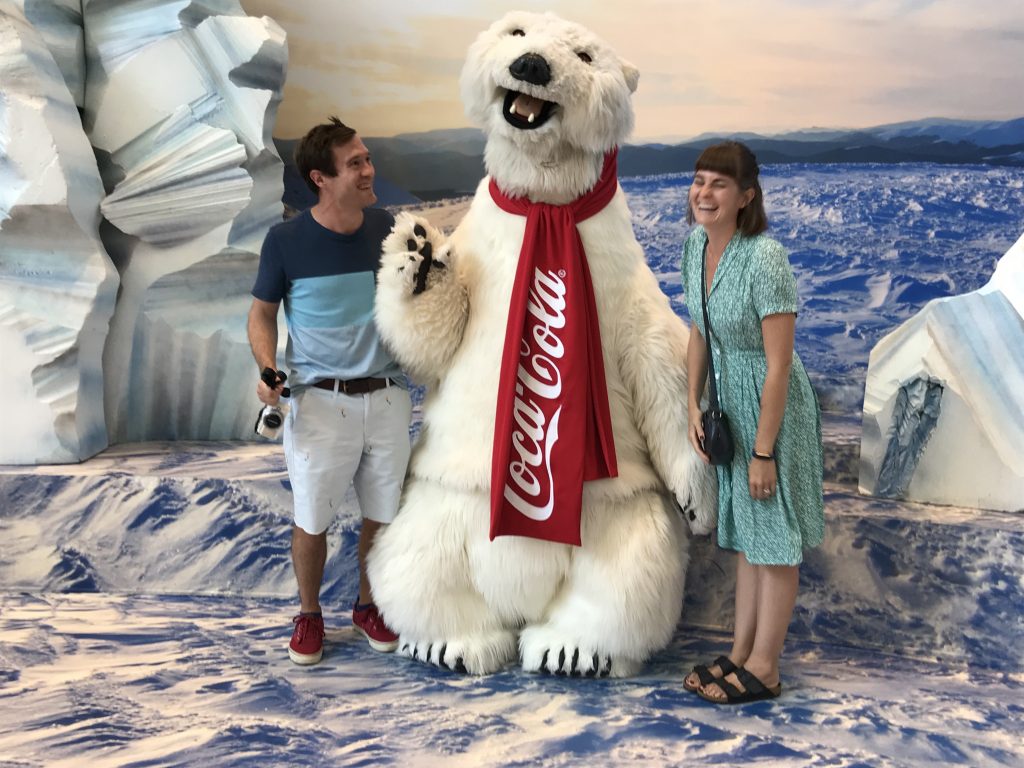 sam and i with coke bear