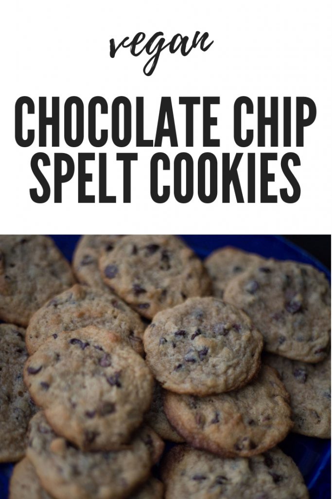 vegan chocolate chip spelt cookies