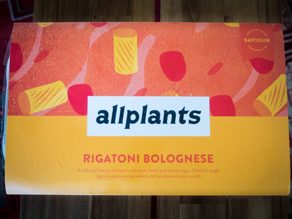 allplants rigatoni vegan bolgnese frozen mean